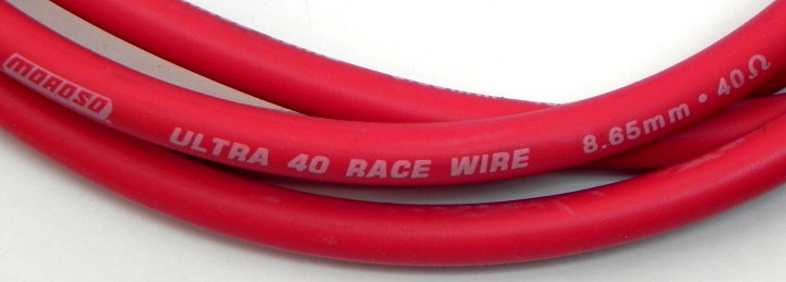  MOROSO ULTRA 40 SPARK PLUG WIRES SBC CHEVY 350 383 UNDER  HEADER HEI (RED)